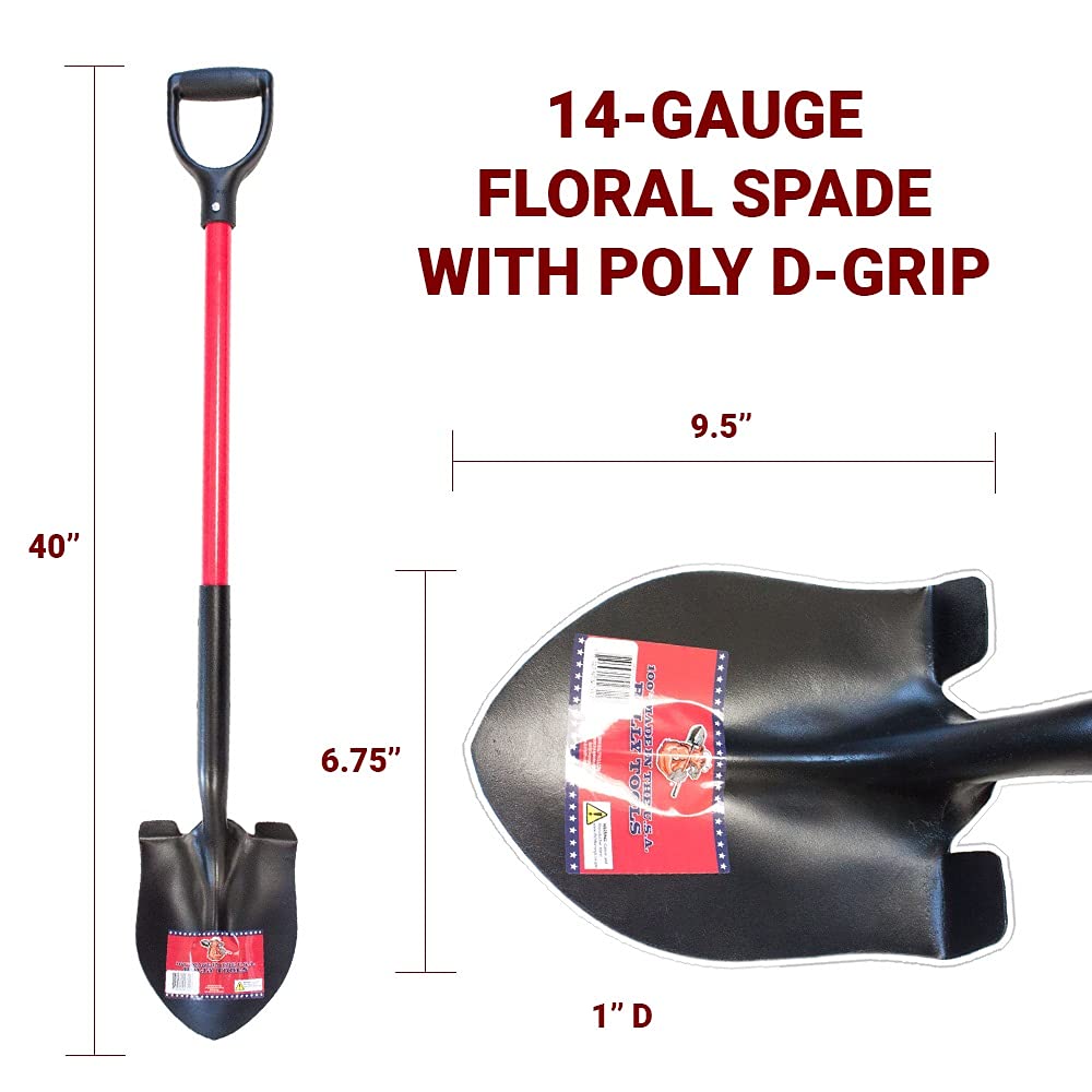 Amazon.com: BULLY TOOLS 92711 Floral Spade, American Ash Dgrip